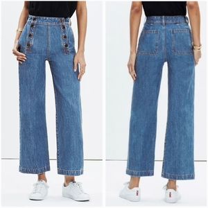 Madewell Rivet & Thread Sailor Wide-Leg Crop Jeans size 31